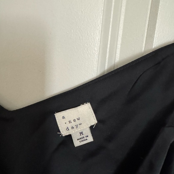 A New Day Black Slip Maxi Dress Spaghetti Strap - Picture 8 of 9